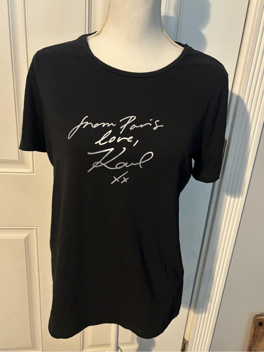 Karl Lagerfeld Paris From Paris Love Karl T-Shirt Small